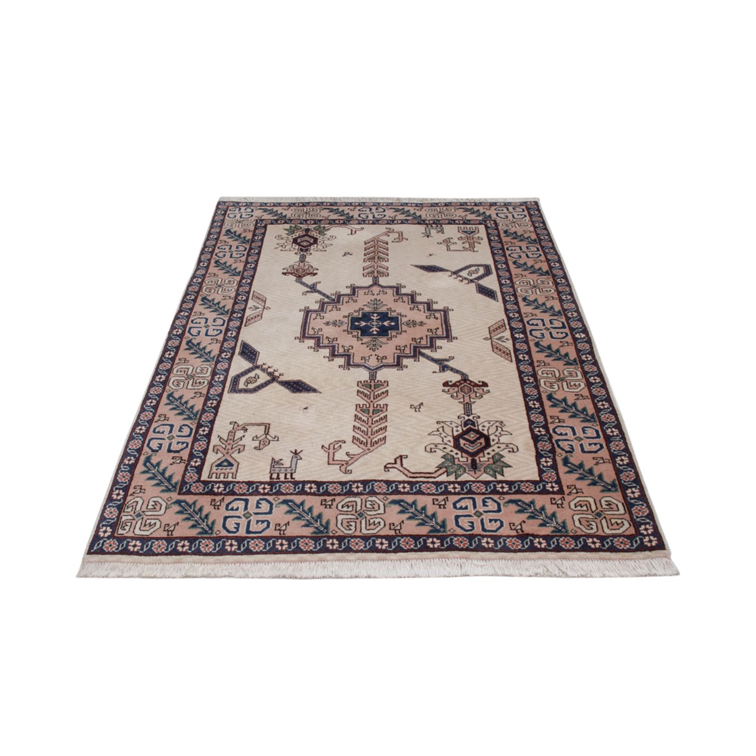 Persisk teppe - Nomadisk - 170 x 116 cm - beige