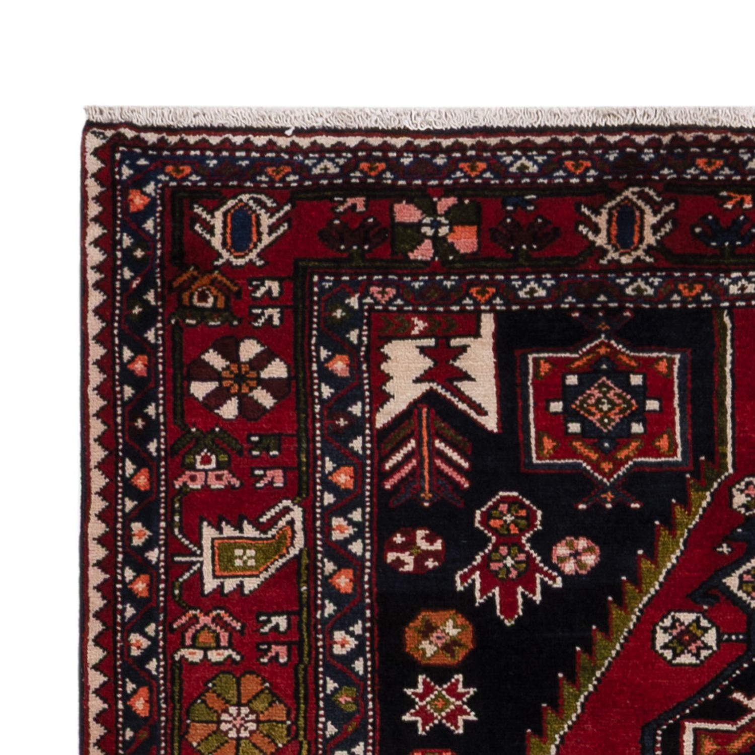 Persisk teppe - Nomadisk - 202 x 136 cm - mørkeblå