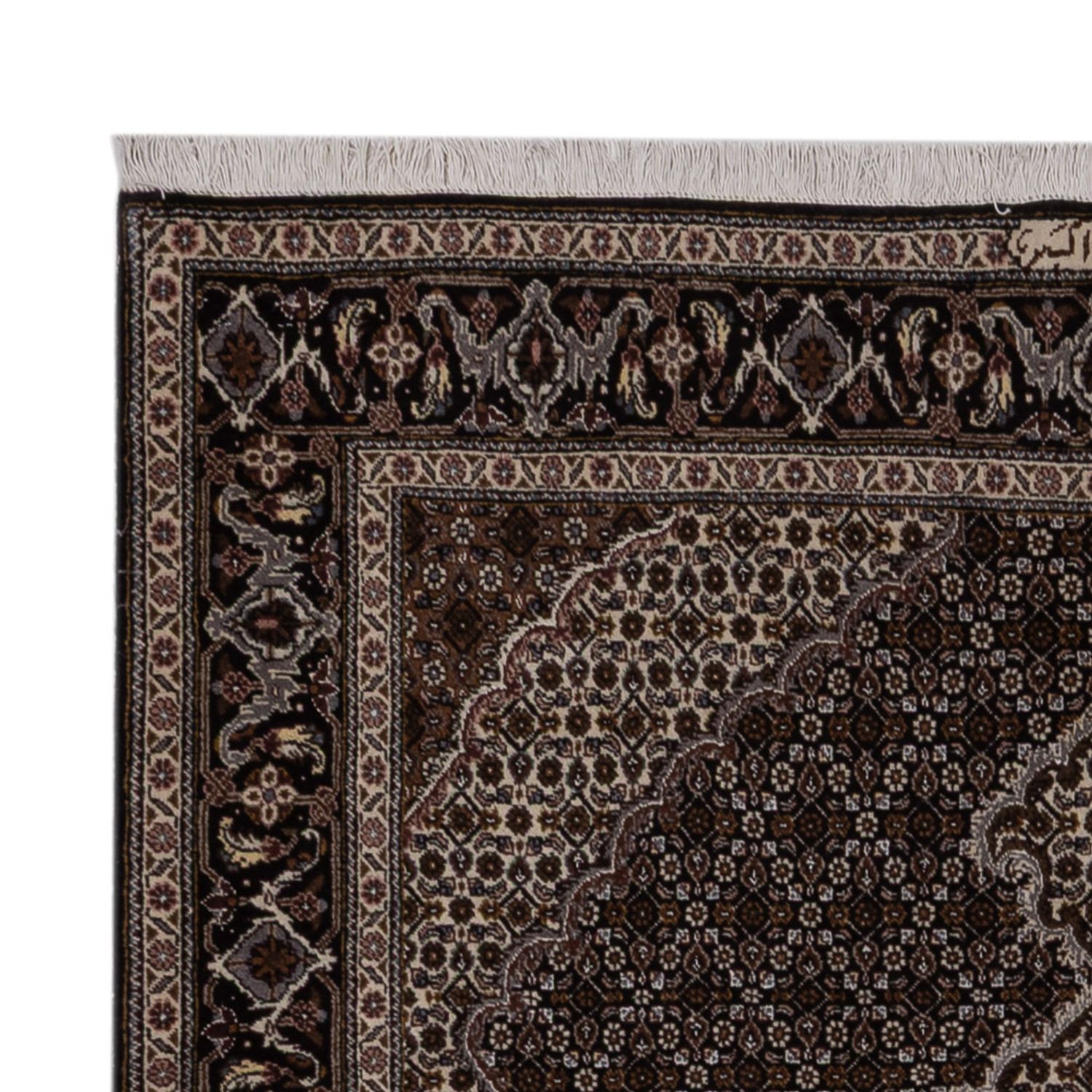 Persisk teppe - Tabriz - 197 x 150 cm - mørk beige