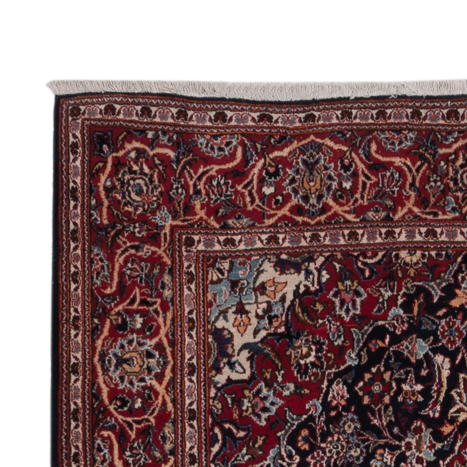 Perský koberec - Keshan - 220 x 137 cm - tmavě modrá