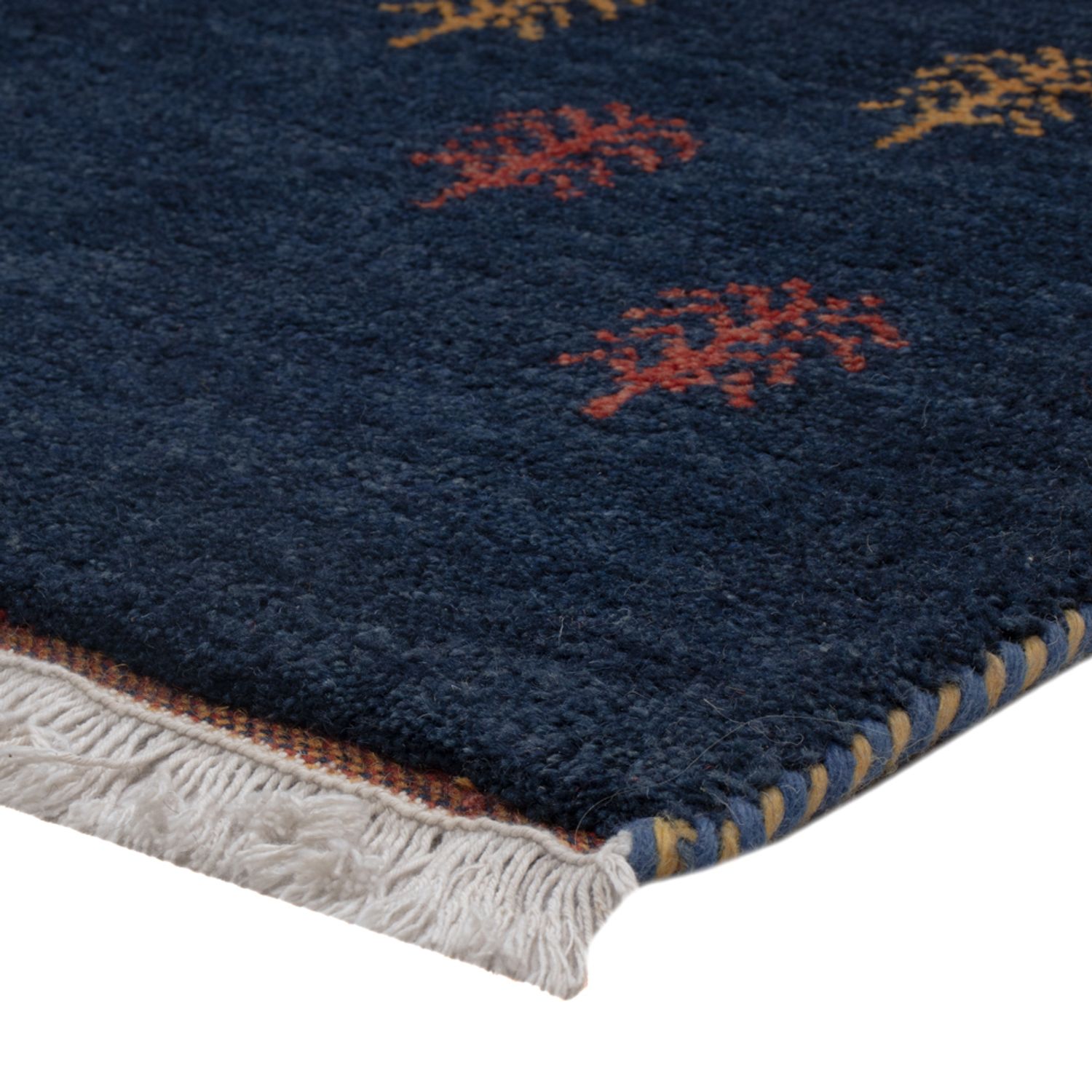 Alfombra Gabbeh - Persa - 186 x 124 cm - azul oscuro