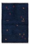 Alfombra Gabbeh - Persa - 186 x 124 cm - azul oscuro