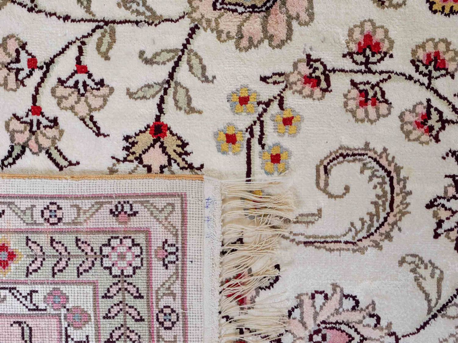 Hedvábný koberec - Čínské hedvábí - 362 x 272 cm - béžová