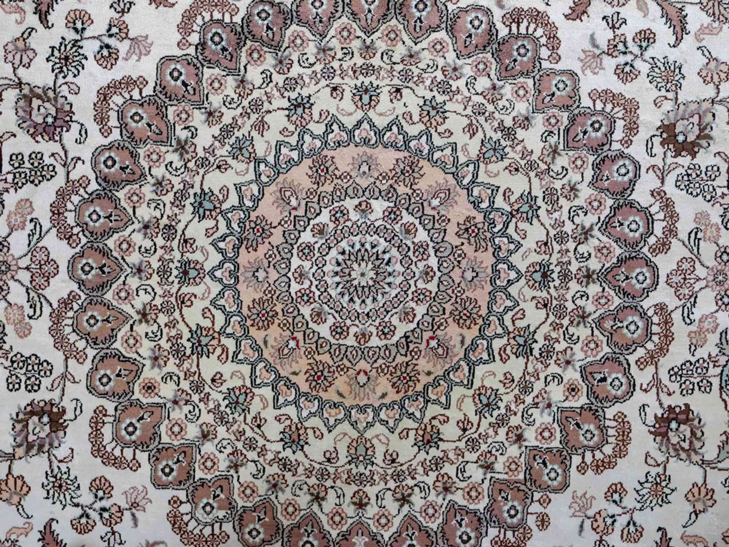 Hedvábný koberec - Čínské hedvábí - 352 x 269 cm - béžová