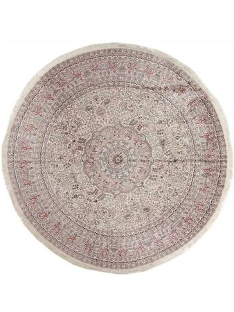 Hedvábný koberec - Čínské hedvábí kulatý  - 300 x 300 cm - béžová