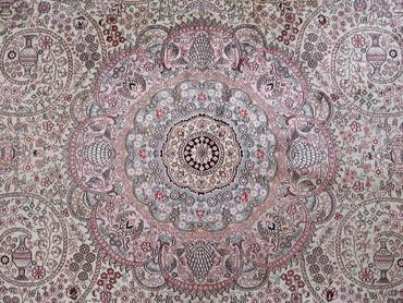 Hedvábný koberec - Čínské hedvábí kulatý  - 300 x 300 cm - béžová