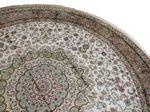 Hedvábný koberec - Čínské hedvábí kulatý  - 303 x 303 cm - béžová