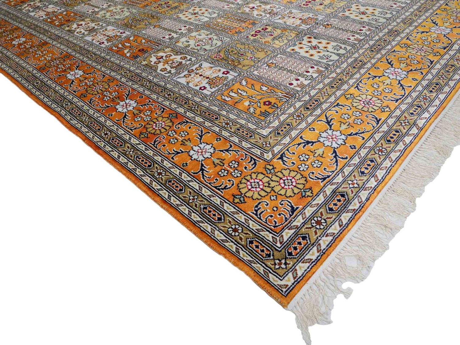 Hedvábný koberec - Čínské hedvábí - 267 x 181 cm - tmavě béžová