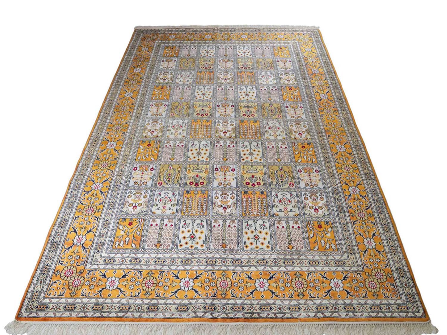 Hedvábný koberec - Čínské hedvábí - 267 x 181 cm - tmavě béžová