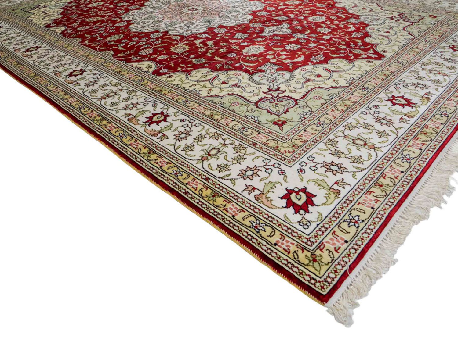 Hedvábný koberec - Čínské hedvábí - 272 x 188 cm - červená