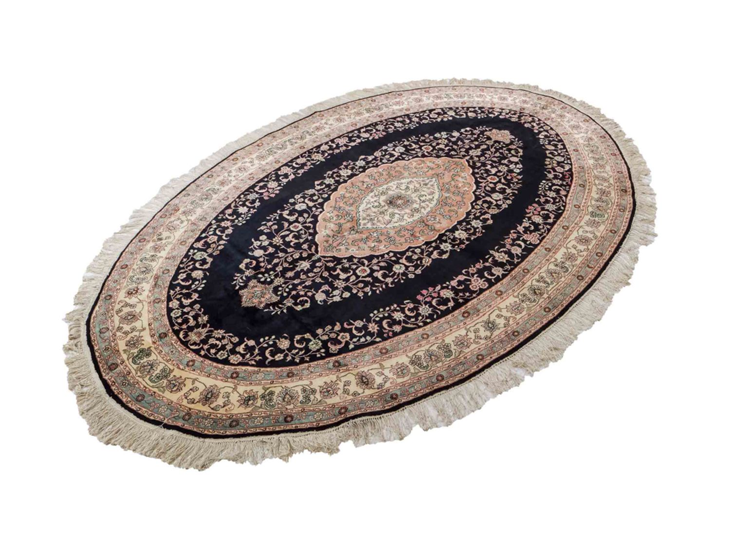 Hedvábný koberec - Čínské hedvábí - 238 x 153 cm - antracitová