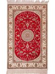 Alfombra de seda - Seda china - 122 x 76 cm - rojo