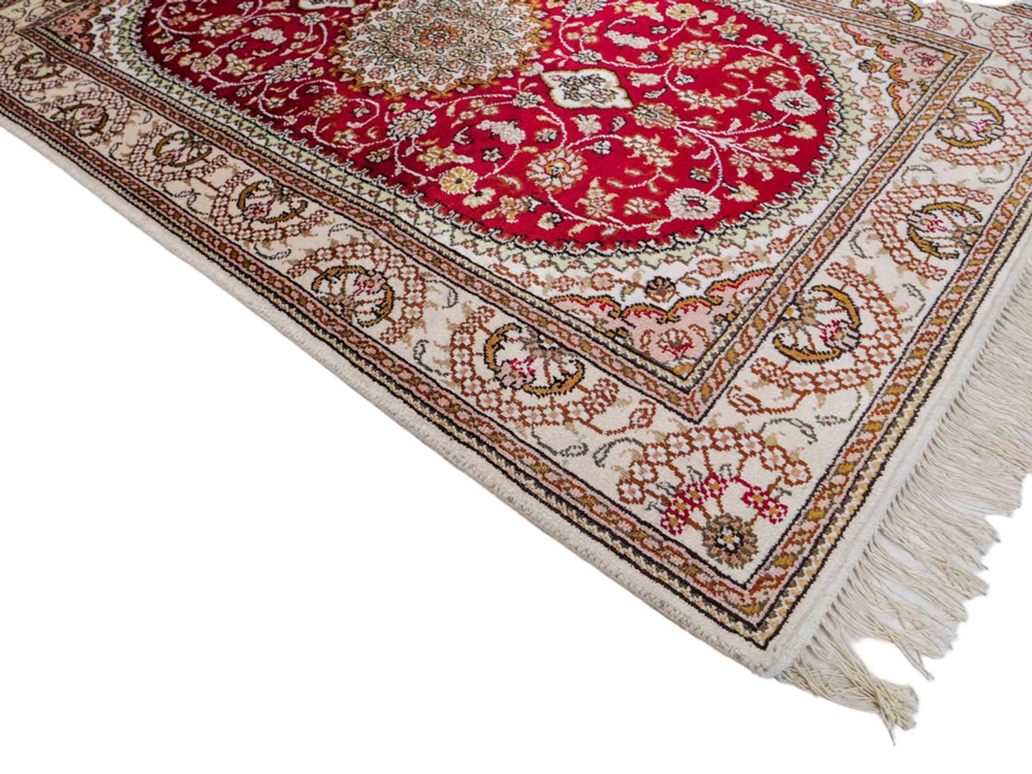 Hedvábný koberec - Čínské hedvábí - 120 x 78 cm - červená