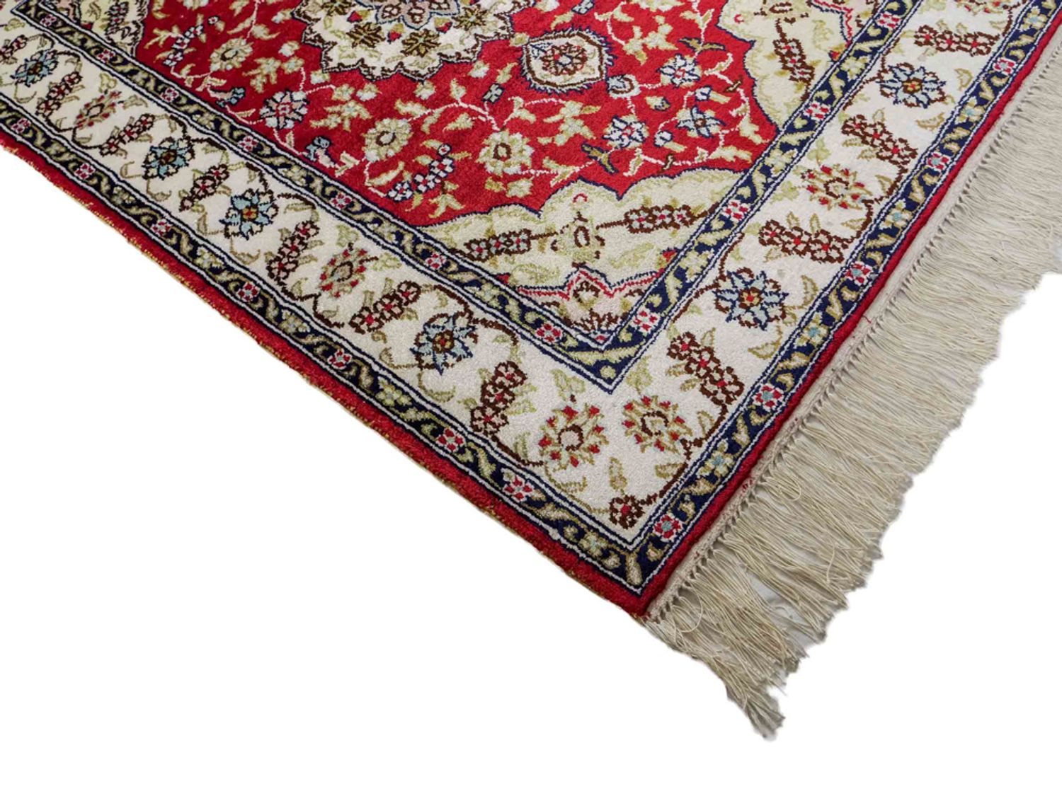 Hedvábný koberec - Čínské hedvábí - 89 x 60 cm - červená