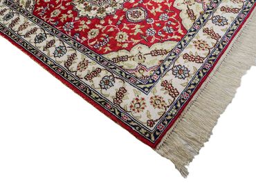 Hedvábný koberec - Čínské hedvábí - 89 x 60 cm - červená