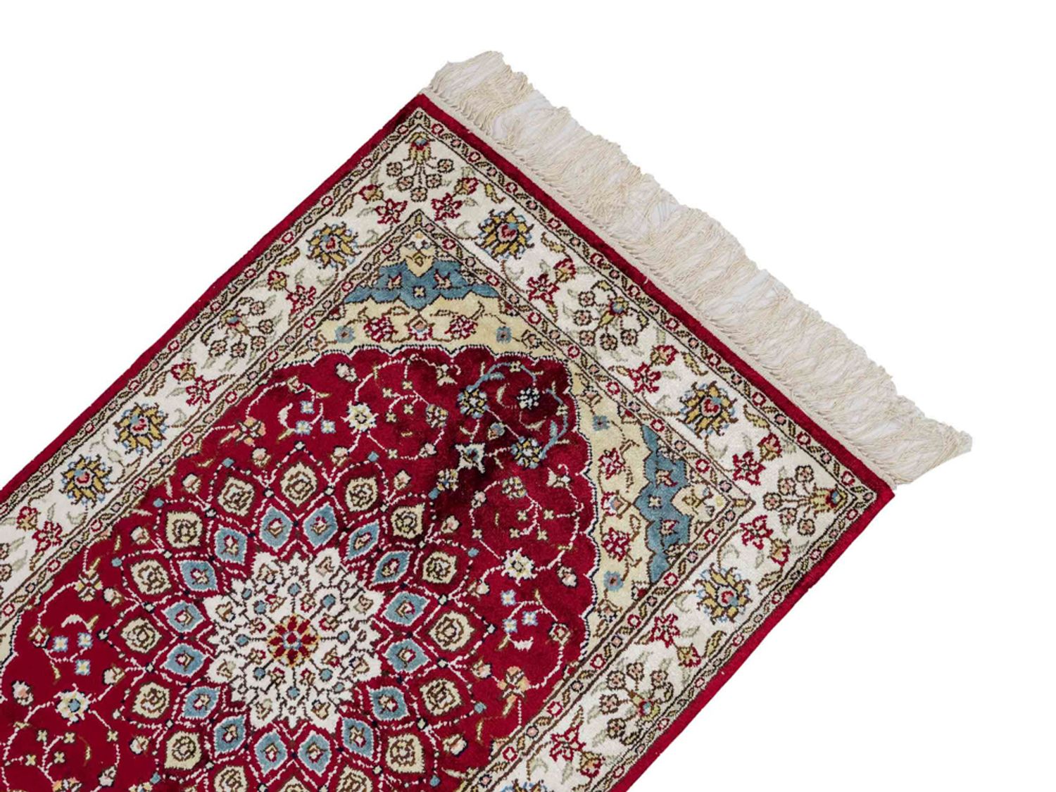 Hedvábný koberec - Čínské hedvábí - 87 x 56 cm - červená