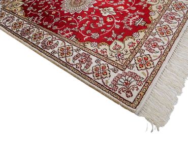 Alfombra de seda - Seda china - 90 x 62 cm - rojo