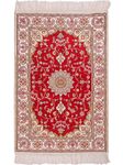 Alfombra de seda - Seda china - 90 x 62 cm - rojo