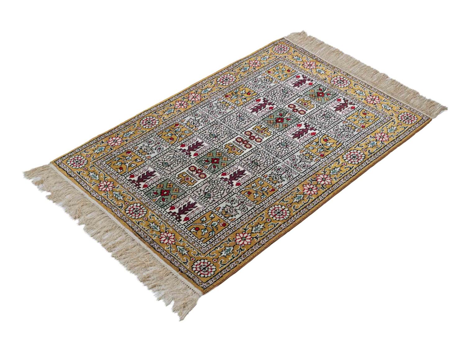 Hedvábný koberec - Čínské hedvábí - 93 x 63 cm - vícebarevné