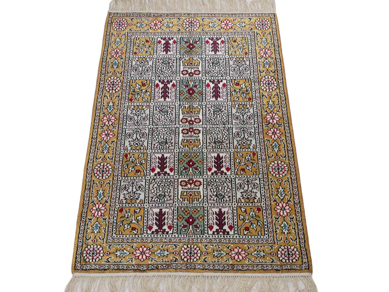 Hedvábný koberec - Čínské hedvábí - 93 x 63 cm - vícebarevné