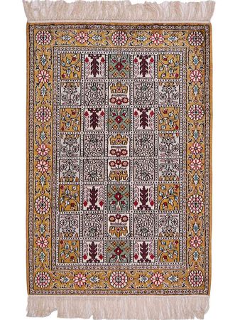 Hedvábný koberec - Čínské hedvábí - 93 x 63 cm - vícebarevné