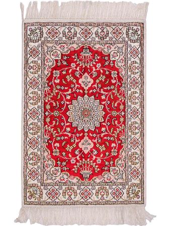 Alfombra de seda - Seda china - 89 x 62 cm - rojo