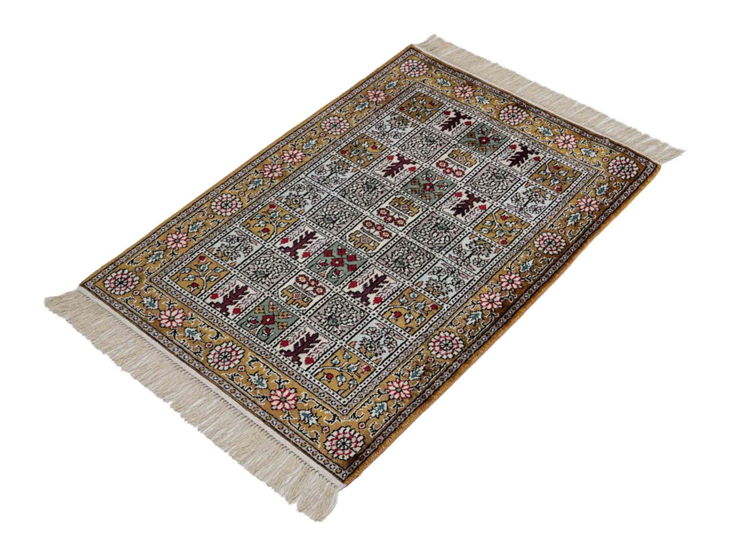 Hedvábný koberec - Čínské hedvábí - 92 x 64 cm - vícebarevné