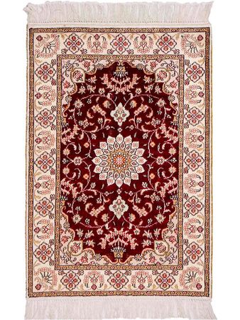 Hedvábný koberec - Čínské hedvábí - 90 x 63 cm - tmavě modrá