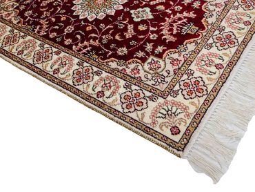 Tapete de seda - China Seda - 90 x 63 cm - azul escuro