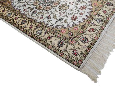 Hedvábný koberec - Čínské hedvábí - 91 x 61 cm - béžová