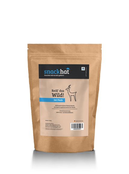 snackhat "Reiß' das Wild!" - Probiergröße: 2er Pack 18,8g