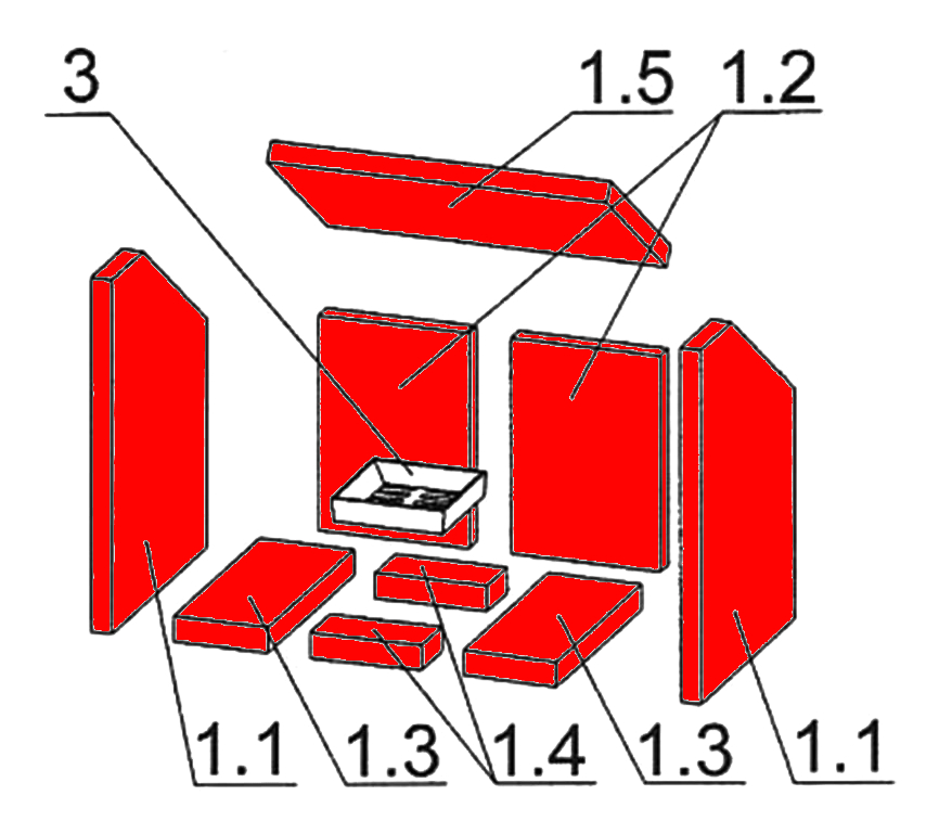 Feuerraumauskleidung A für Justus Bavaria Kaminofen Ersatzteile