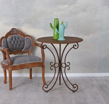 Gartentisch JUGENDSTIL Tisch rund VINTAGE Balkontisch Terrassentisch