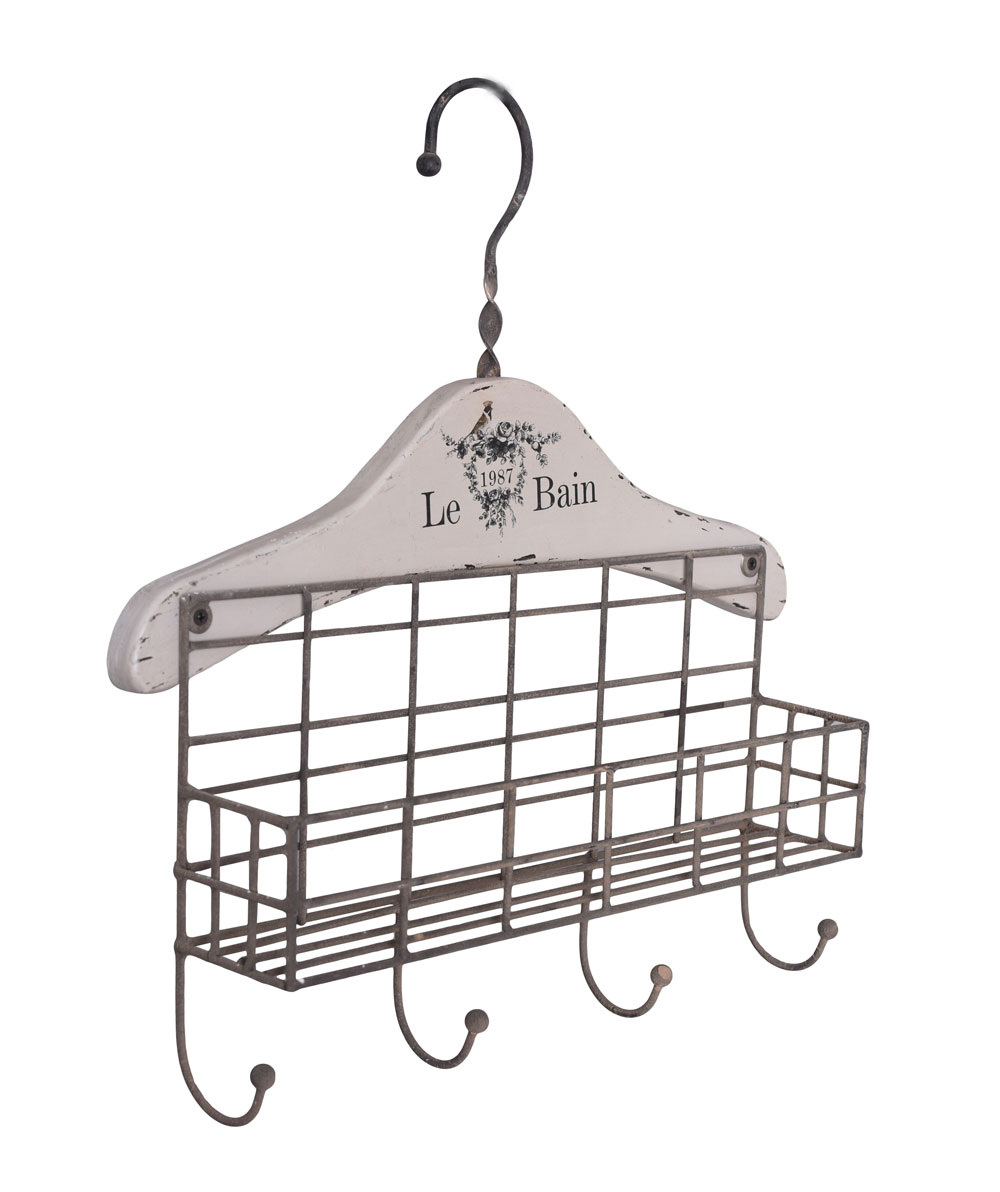 HANDTUCHHALTER Landhaus WANDKORB HANDTUCHHAKEN BADREGAL Wandhaken