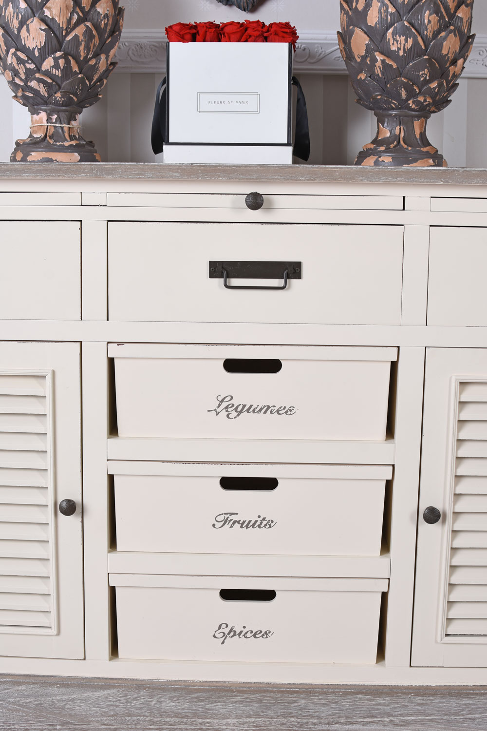 Sideboard Landhausstil Buffet Küchenschrank Kommode Anrichte Retro