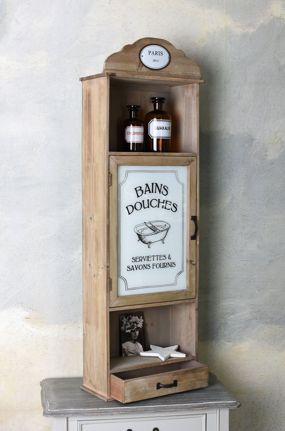 Wandschrank Badschrank Apothekerschrank Hausapotheke Landhausstil