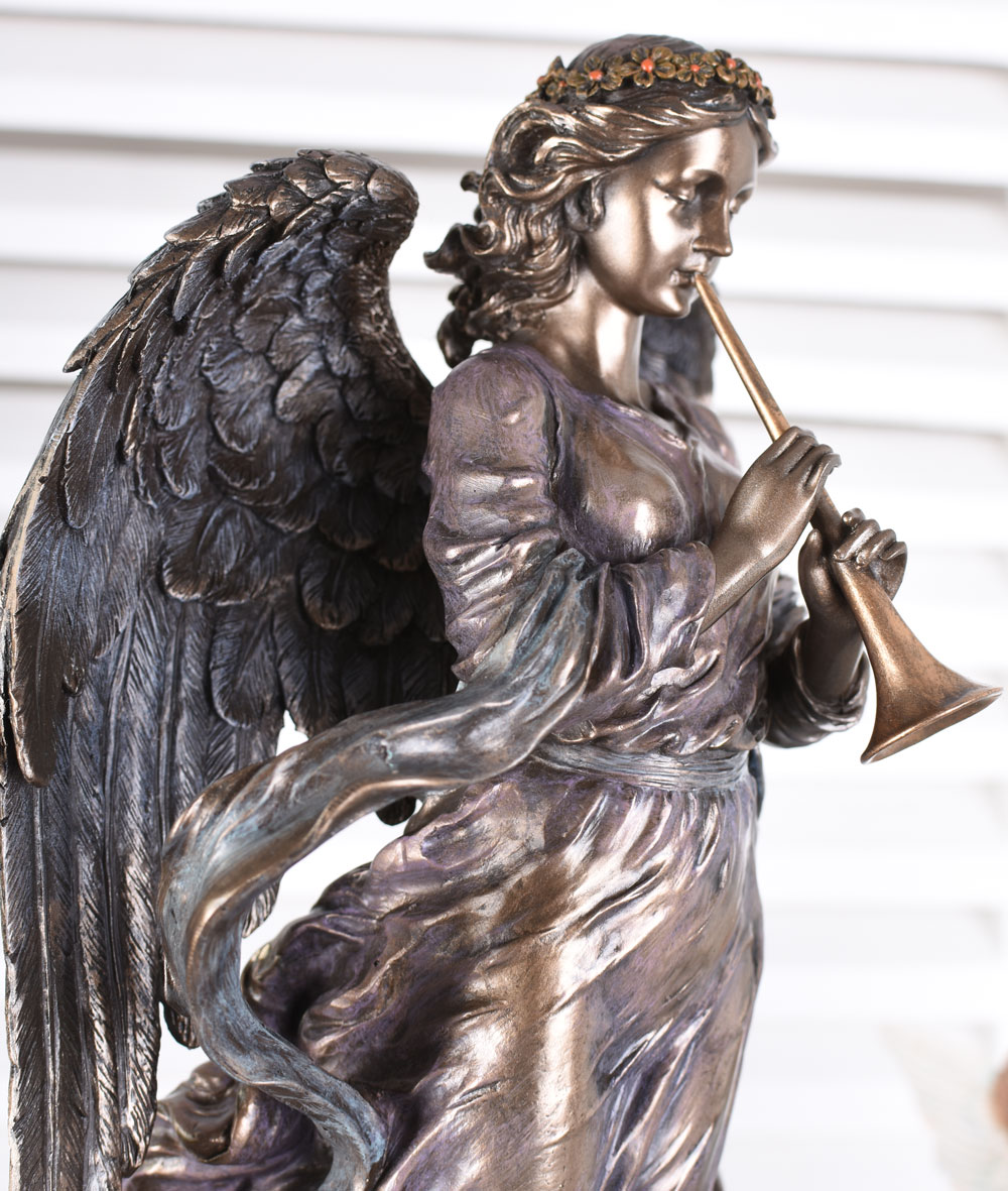 Vintage Engel Figur im Jugendstil Schutzengel Skulptur Erzengel Cherub Veronese