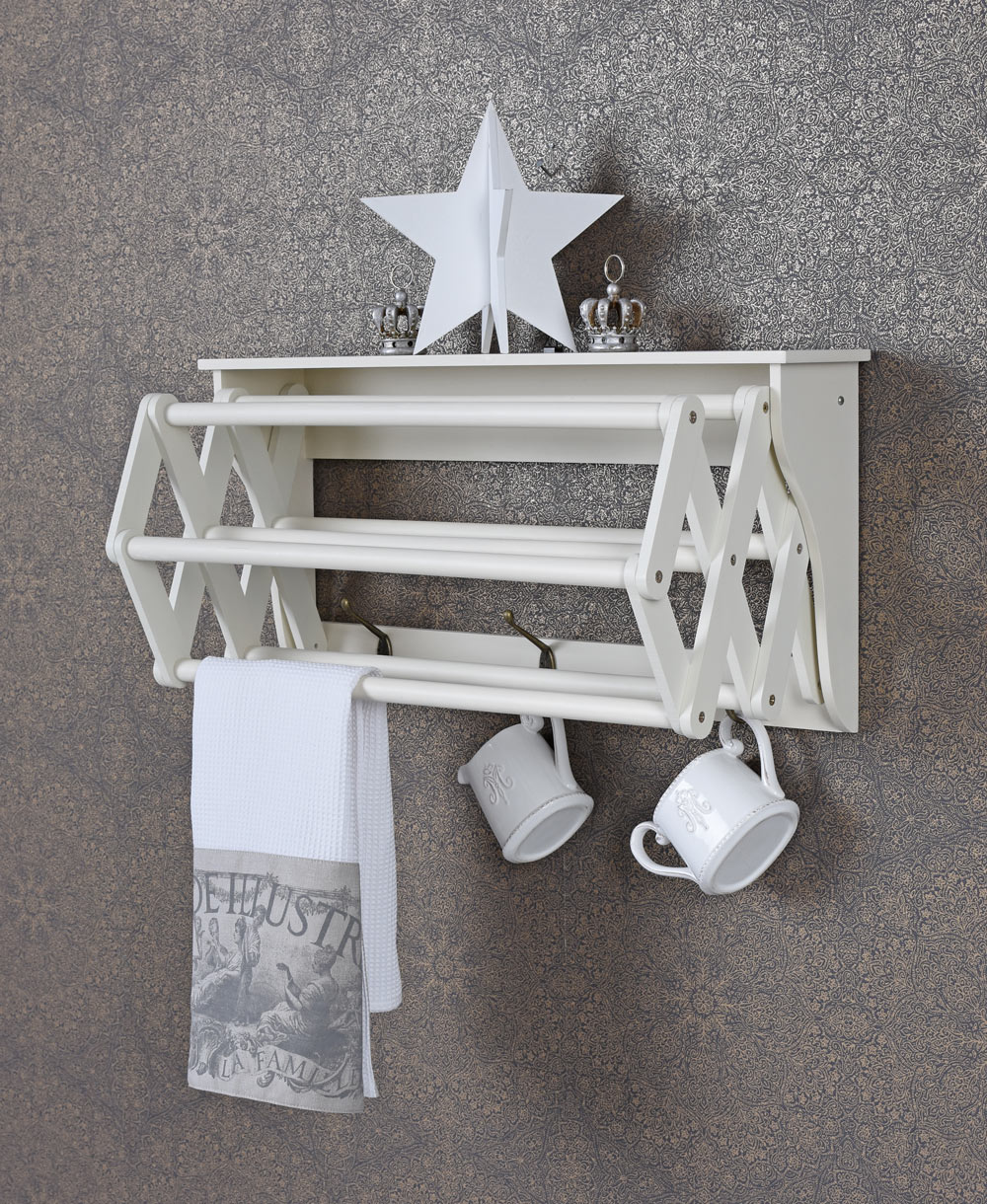 GESCHIRRTUCHHALTER Shabby Handtuchhalter Scherenhandtuchhalter