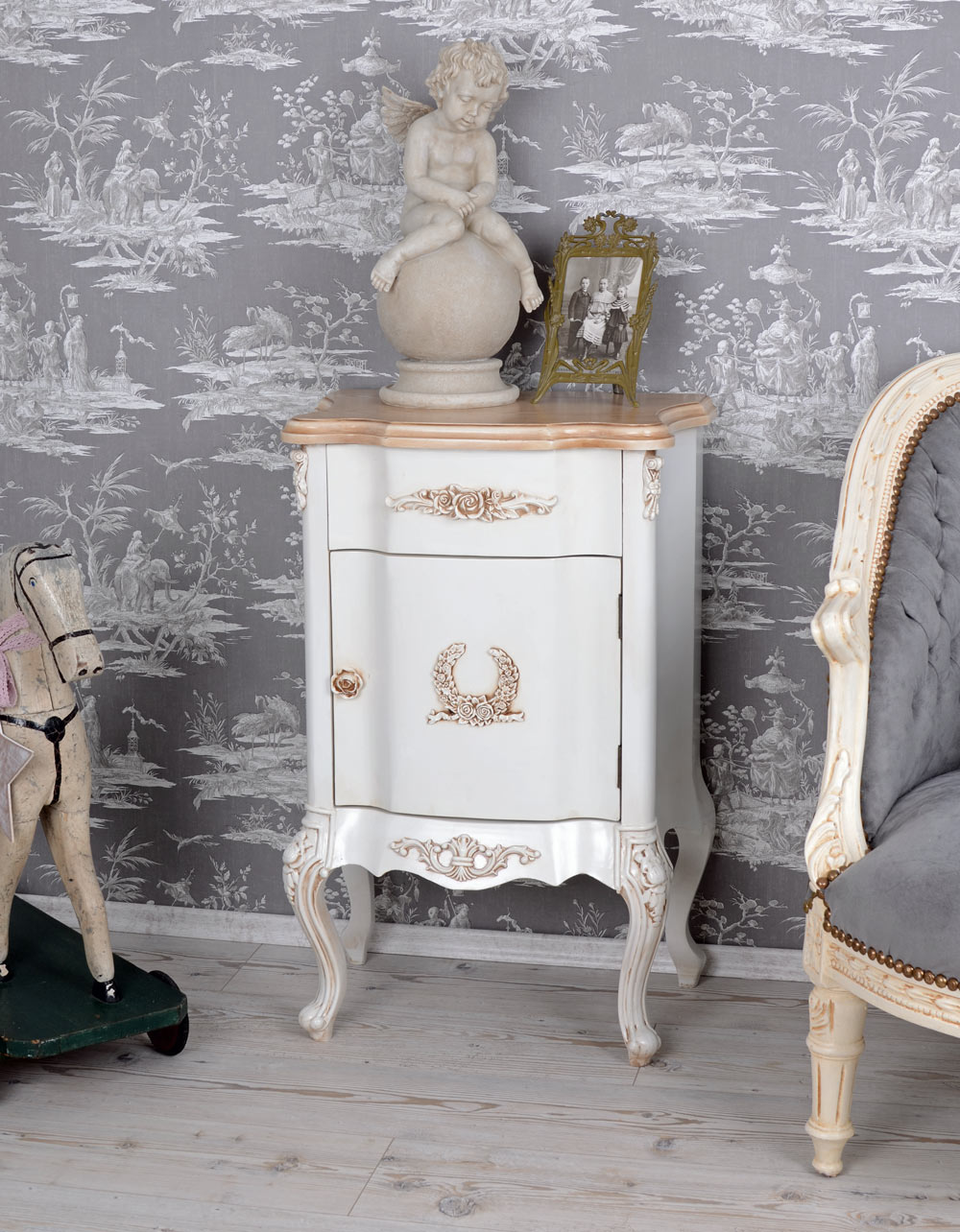 Nachtschrank Villa Vintage Nachtkommode Nachttisch Shabby Chic | eBay Nachtschrank Villa Vintage Nachtkommode Nachttisch Shabby Chic | eBay