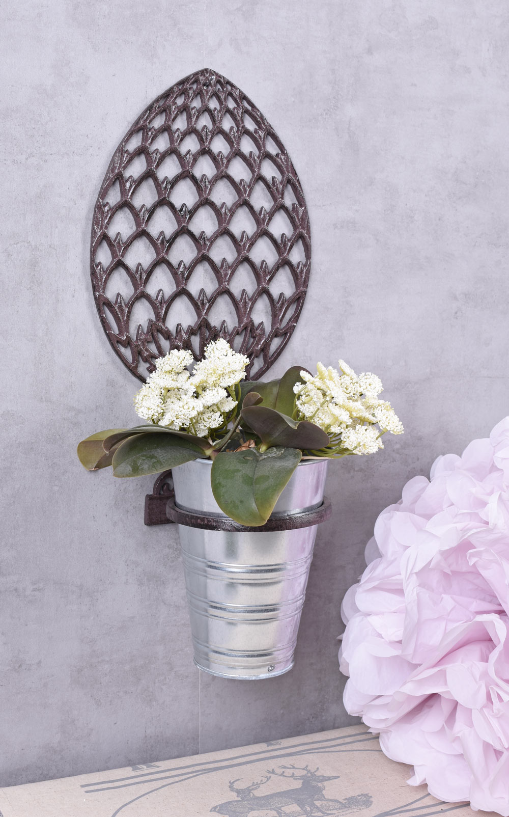 Blumentopfhänger Gusseisen Blumenwandhalter Wandhänger Wandhalterung Blumentopf