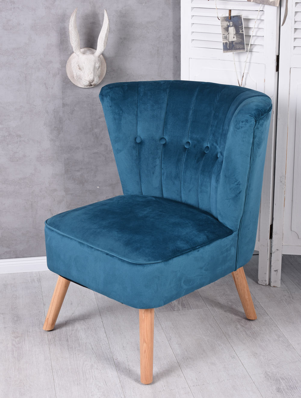 Hollywood Sessel Samt Stuhl Polstersessel Vintage 50er Jahre