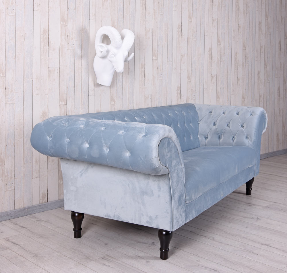 Chesterfield Sofa Samt Couch Polstercouch Polstersofa Vintage Sitzbank