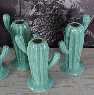 Kaktus Vase Keramikvase Kaktusfigur 25cm Dekovase Kakteen Kaktusdeko  Porzellan | eBay