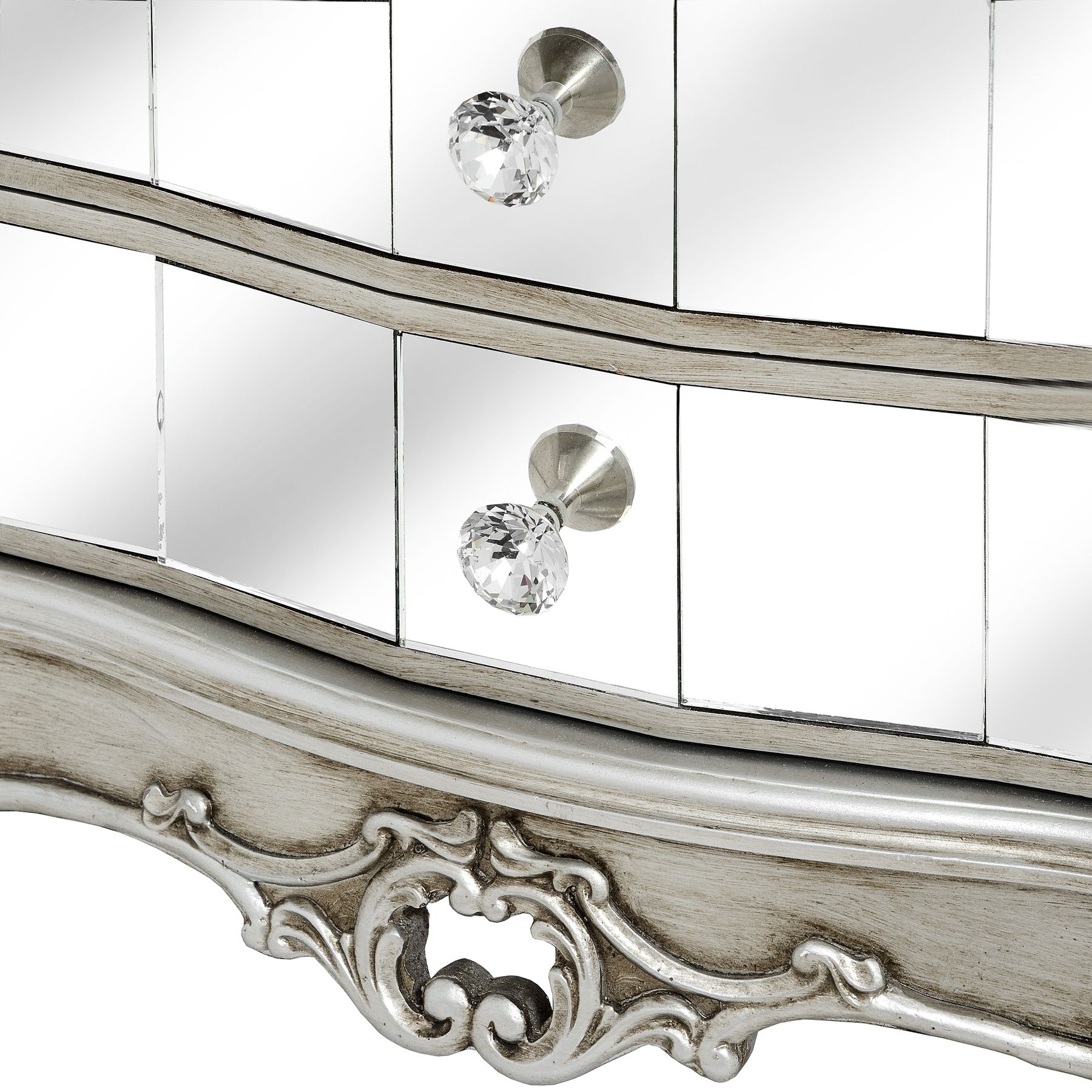 Ganzkörperspiegel Silber Standspiegel verspiegelt Glasspiegel Spiegel