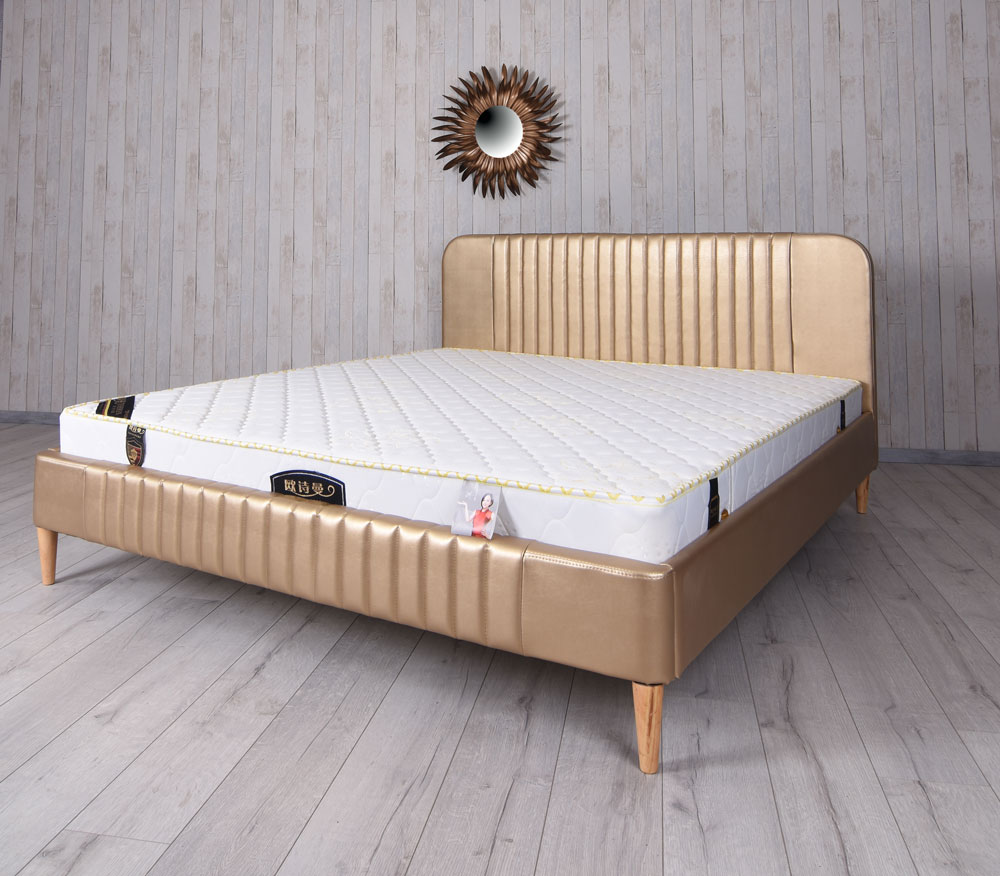 Ehebett Art Deco Doppelbett Gold Bettgestell Frankreich Bett Glamour