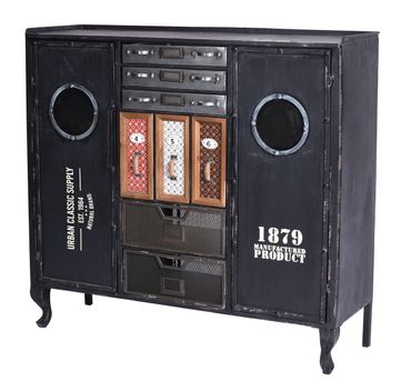 Armario Cajones Desván Armario de Boticario Gabinete Salón Industrial