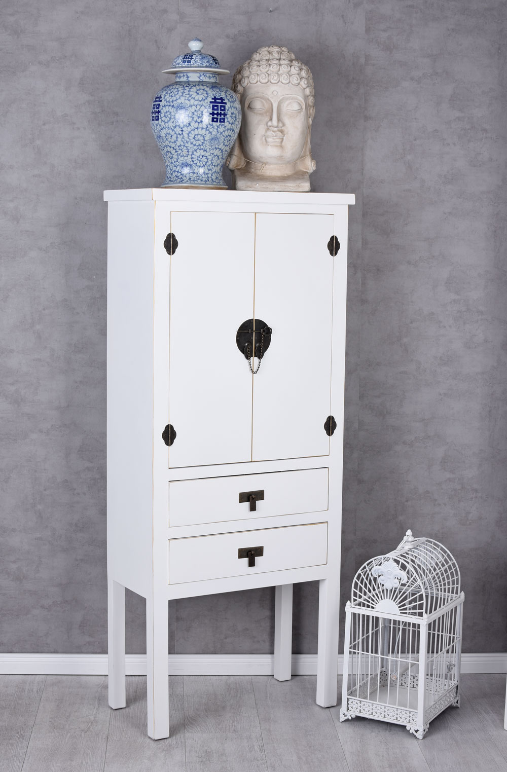 China Schrank Asia Möbel Chinoiserie Kommodenschrank Vintage Highboard