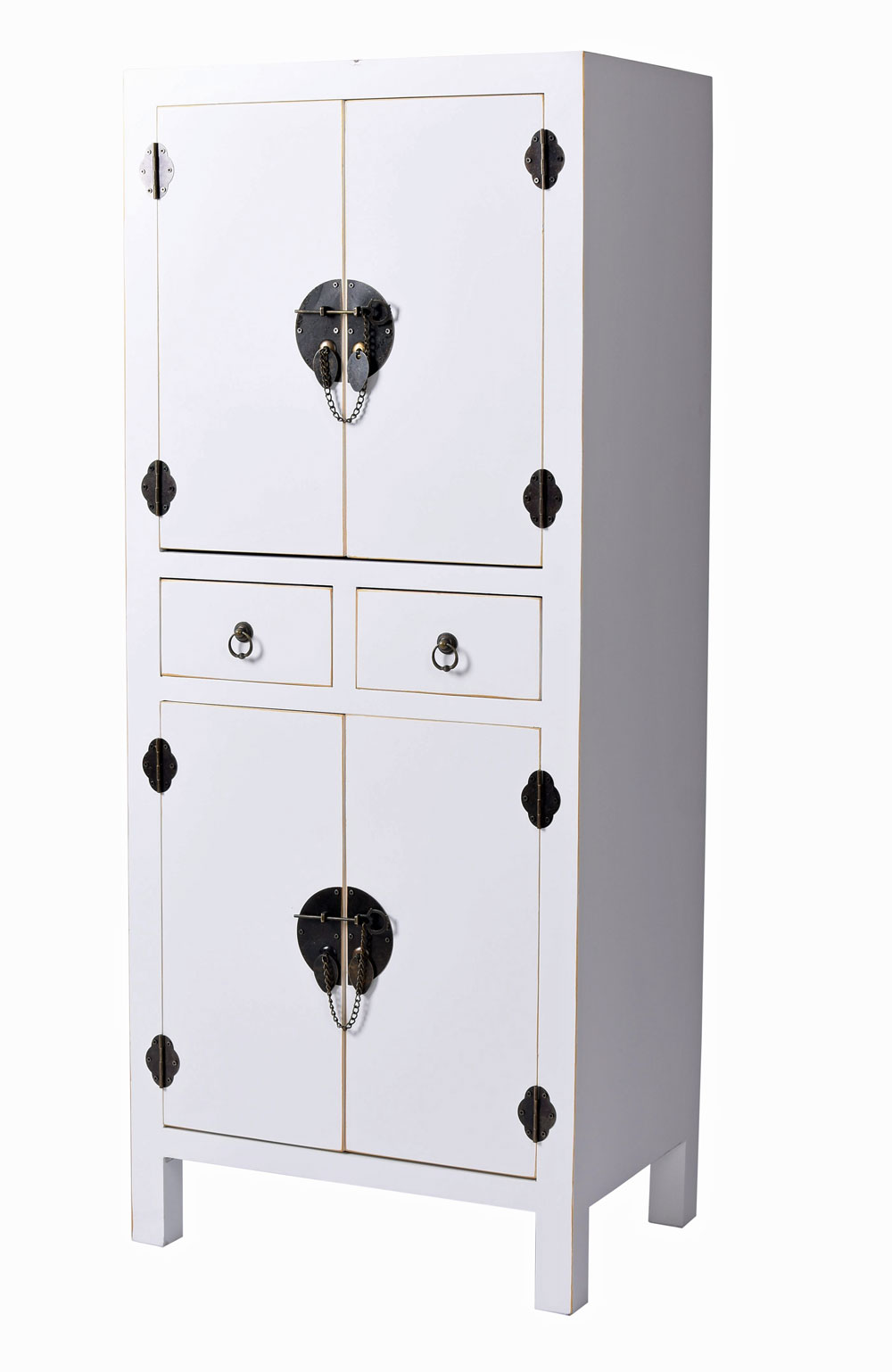 Chinesischer Hochzeitsschrank Weiss Hochschrank Schubladenschrank