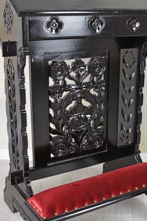 Beichtstuhl Massivholz Kniebank Sakral Betstuhl Kirchenbank Gebetsbank