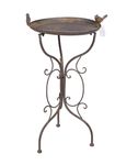 Vogeltränke Landhausstil Vogelbad Futterstelle Garten Metallschale 65cm